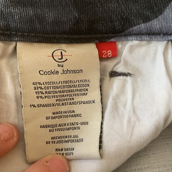 CJ Cookie Johnson Peace Skinny Blue Gray Camo Navy Jeans Cotton Blend - Picture 6 of 8